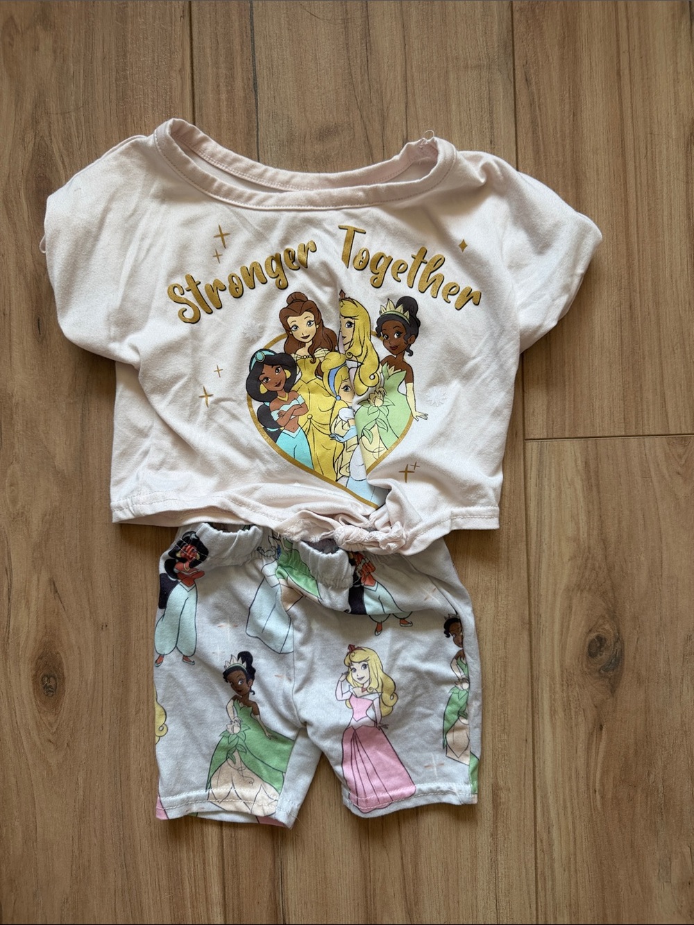 Disney Girls Pink 'Stronger Together' Princess Matching Set